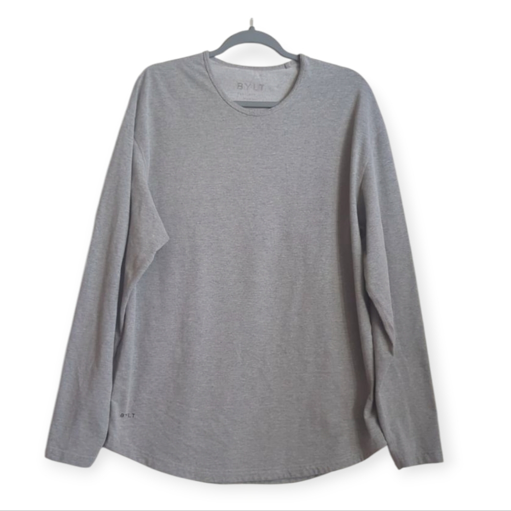 Men's Long Sleeve Crewneck Sweater - Gray